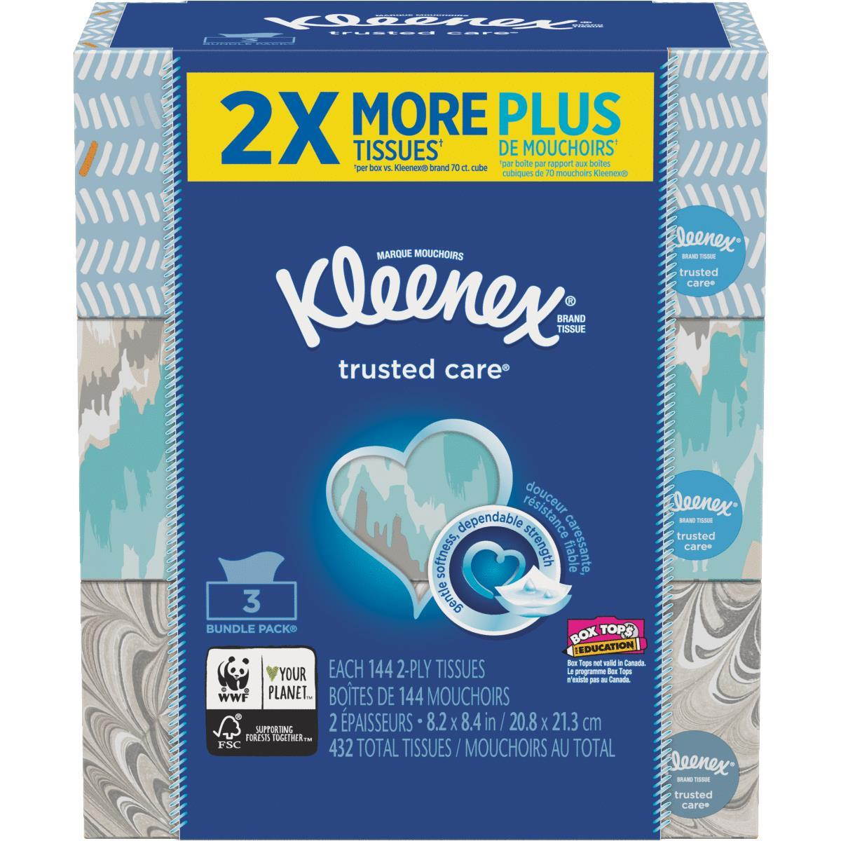 Kimberly-Clark 145ct 3 Pack Kleenx Tissue 50219 Pack of 12