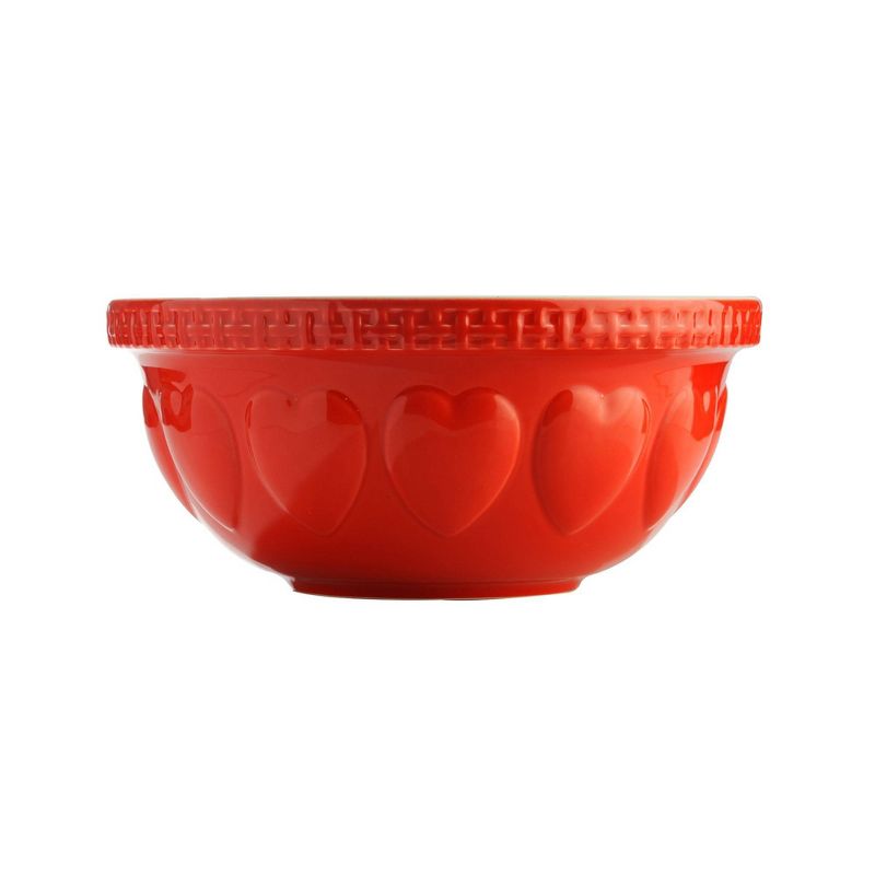 Mason Cash 135oz Earthenware Hearts Mixing Bowl Red
