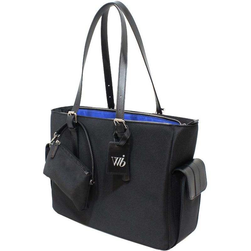 WIB Liberator Carrying Case (Tote) for 14.1" Notebook - Black - MicroFiber, Faux Leather Trim, Nylon Interior - Handle