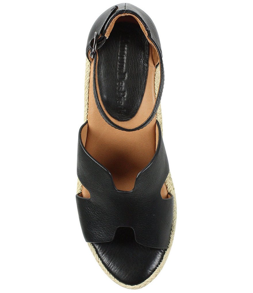 L'Amour Des Pieds Iksha Leather Ankle Strap Platform Wedge Sandals