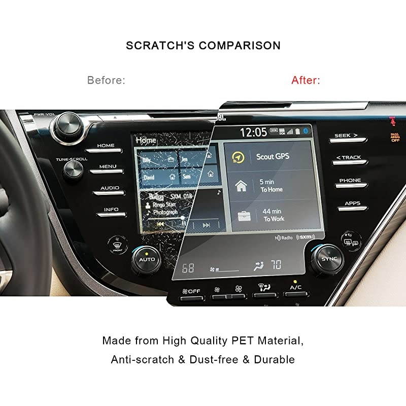 PCS PET Protector for 2018 Ca mry XLE XSE 8Inch Control Screen Protectors Gear Position Panel Film 8Inch PET Protector