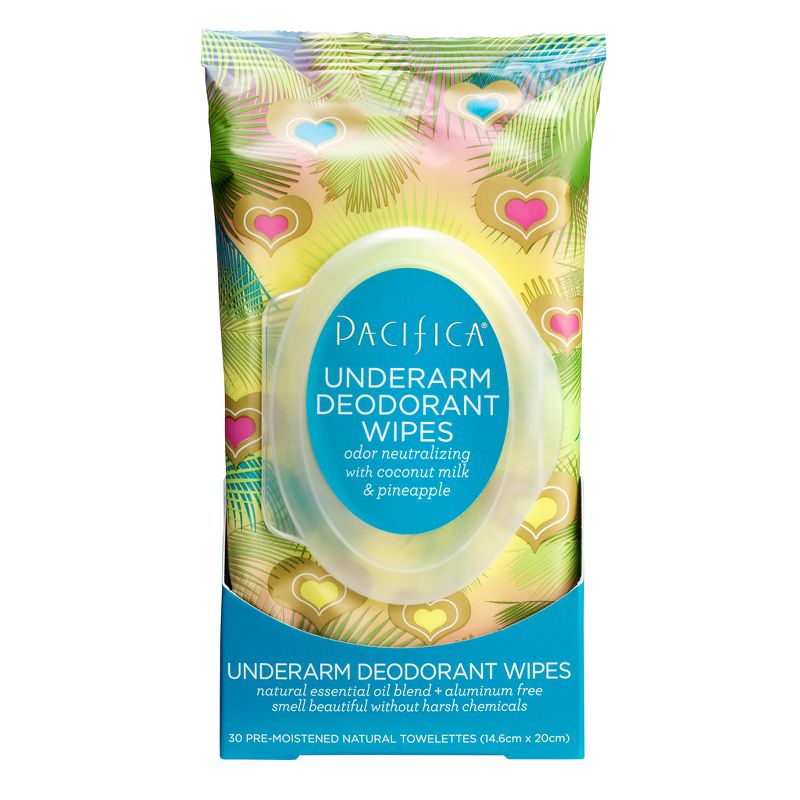 Pacifica Pineapple Underarm Deodorant Wipes - 30ct
