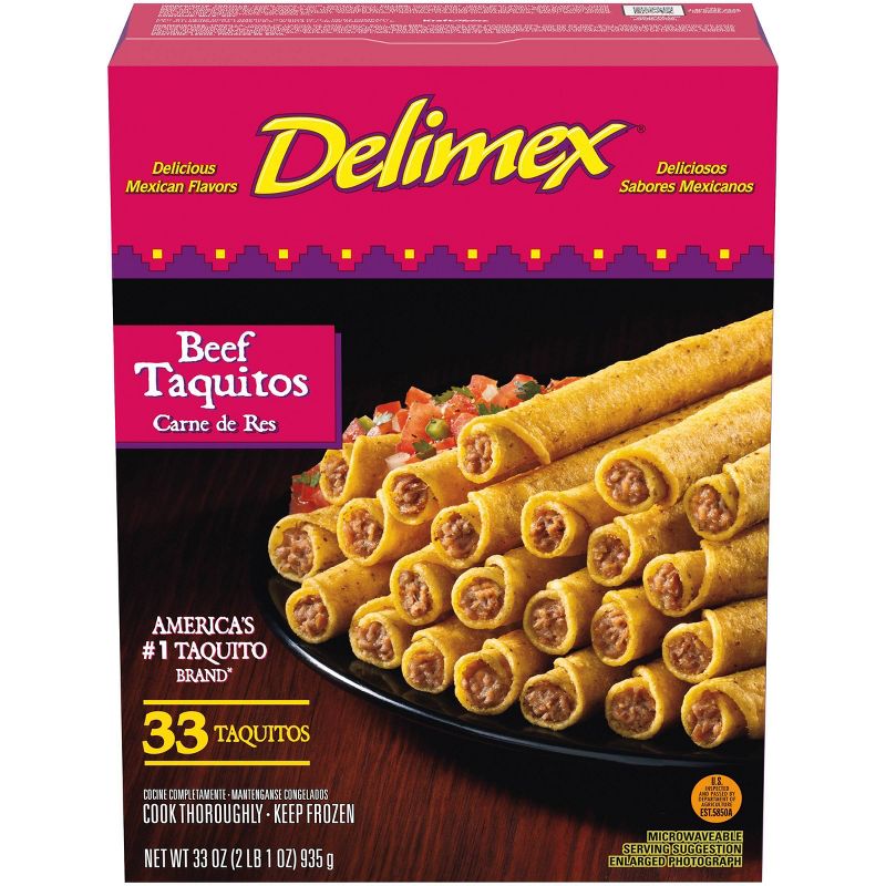 Delimex Beef Frozen Taquitos - 33oz