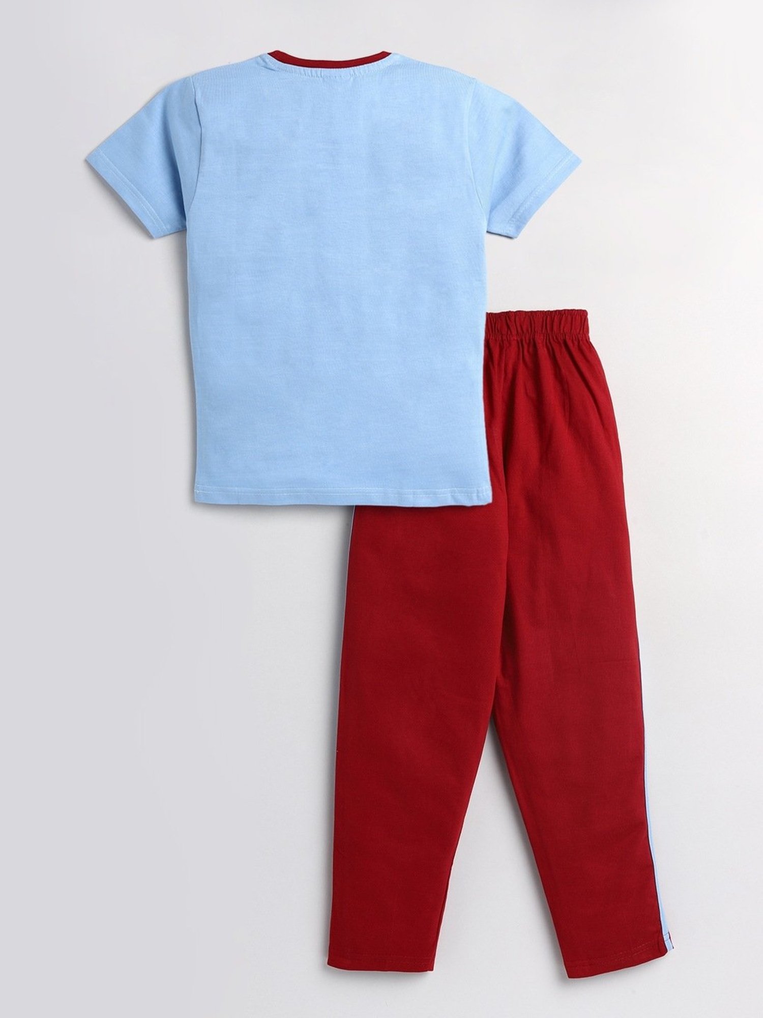 Todd N Teen Kids Blue & Red Printed T-Shirt with Pants