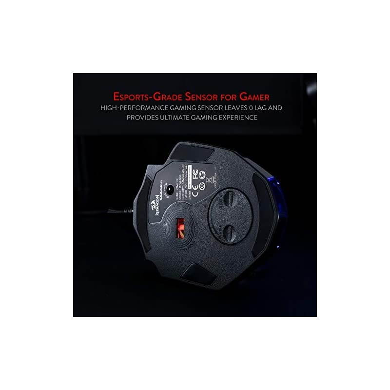 M720 Vampire RGB Gaming Mouse, 10,000 DPI Adjustable Wired Optical Gaming Mouse, Comfortable Grip Ergonomic with 8 Programmable Buttons