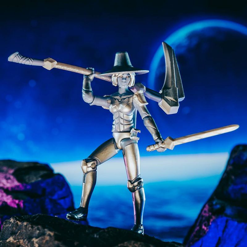 Roblox Imagination Collection - Aven, the Silver Warrior Figure Pack (Includes Exclusive Virtual Item)