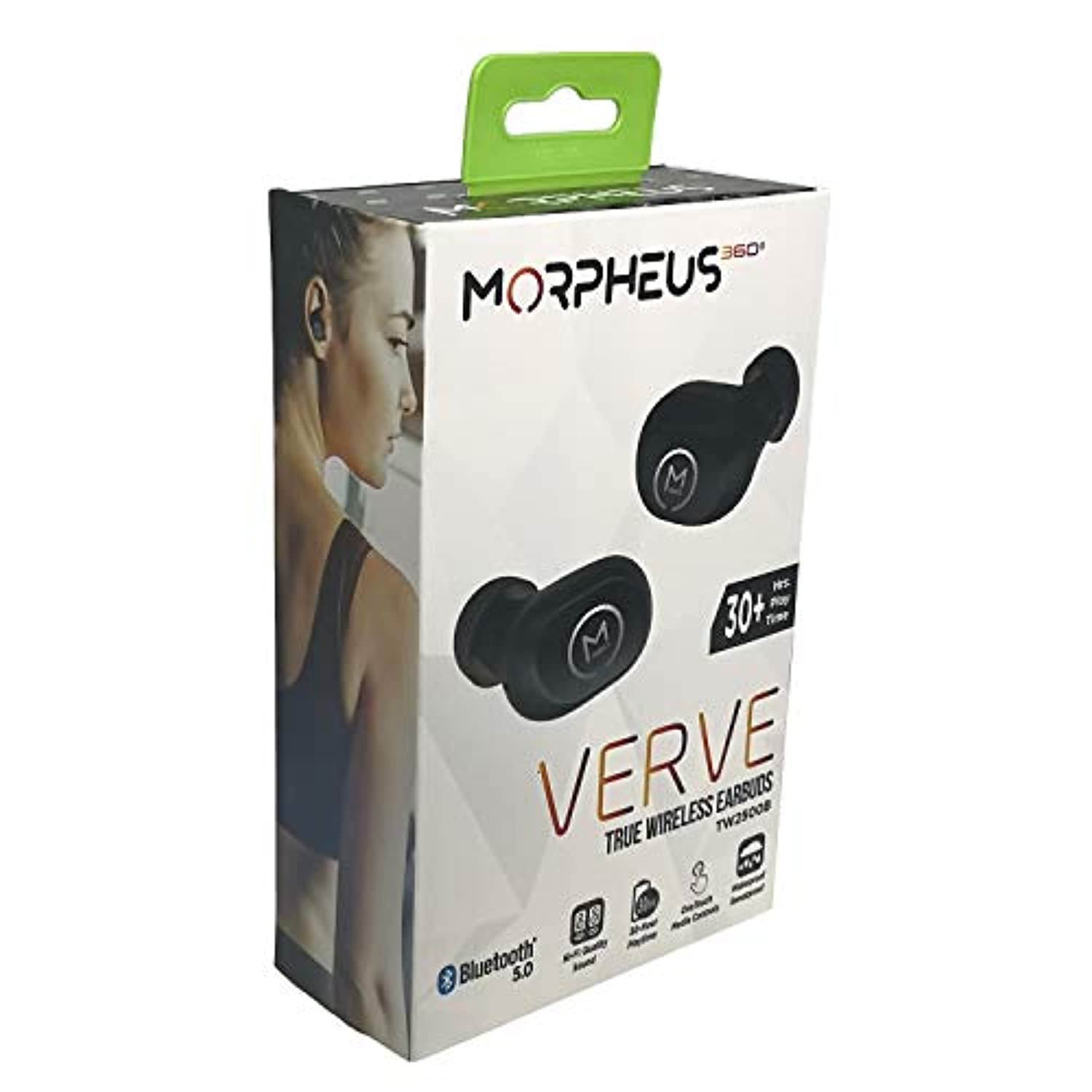 Morpheus 360 Verve in-Ear Wireless Earbuds 30 Hours Playtime Smart Touch Control Bluetooth 5.0 Deep Bass Noise Cancelling Microphones for Work/Home/Office TW2500B (TW2500B)