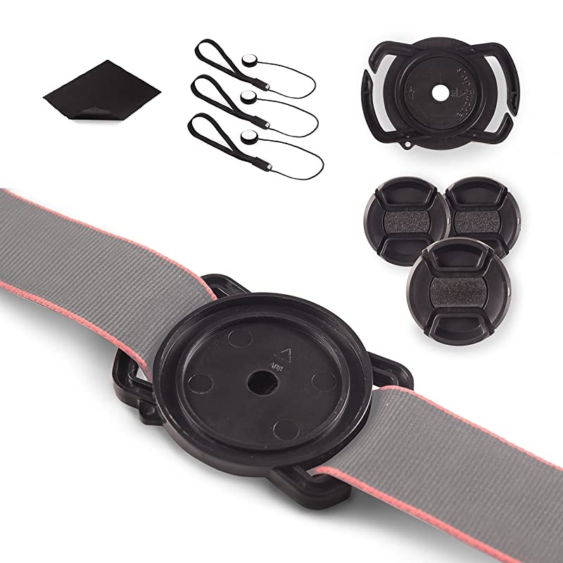 Lens Cap Buckle AntiLost Holder Keeper Kits Lens Cap Holder Strap Holder AntiLoss len Leash Included 72mm77mm