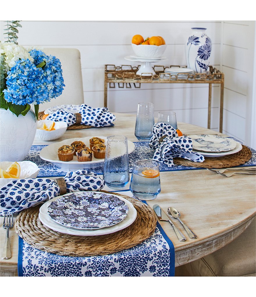 Southern Living Blue Lace Block 72#double; Runner