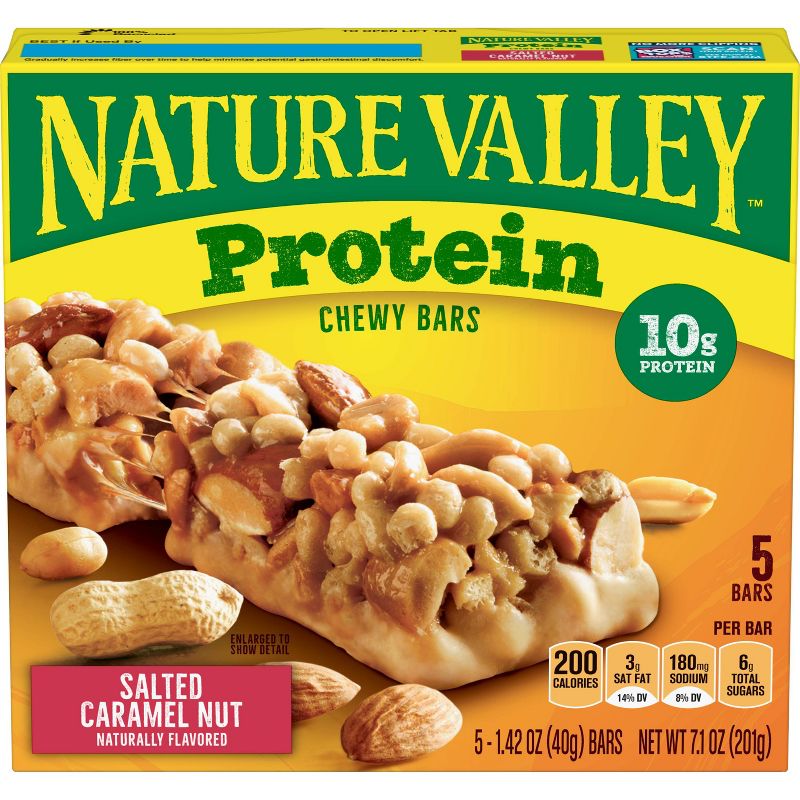 Nature Valley Salted Caramel Nut Protein Chewy Bars 5ct / 1.42oz
