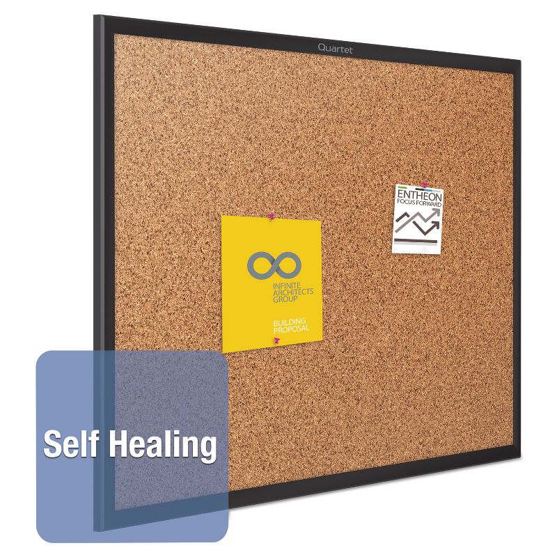 Quartet Classic Series Cork Bulletin Board 48x36 Black Aluminum Frame 2304B