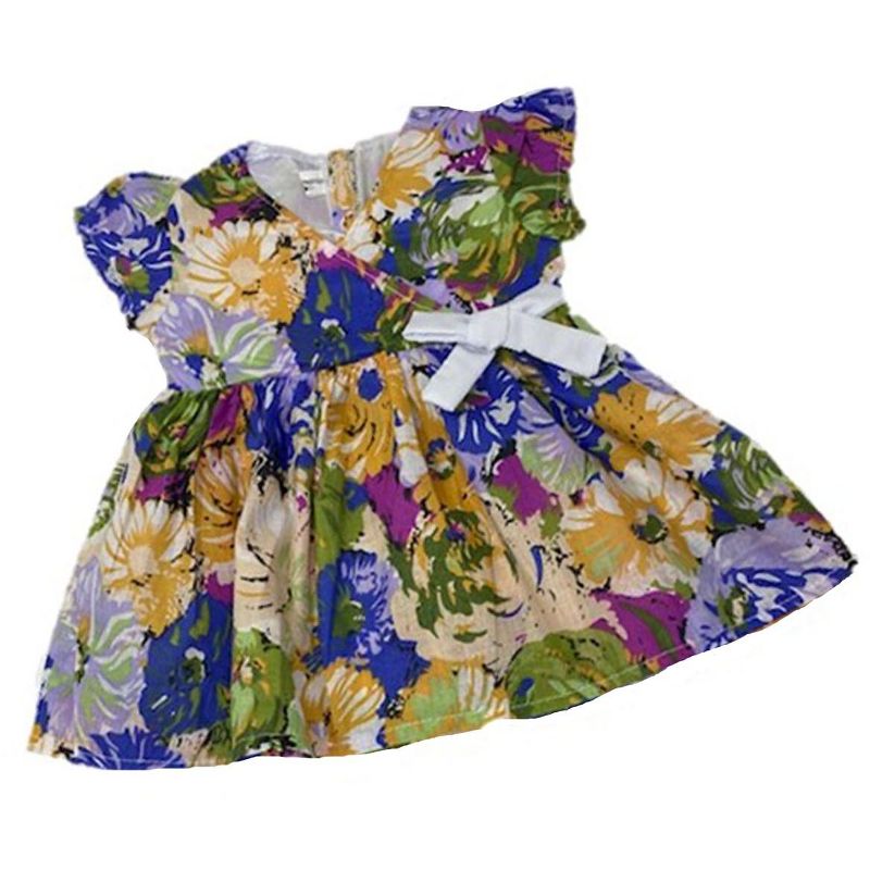 Doll Clothes Superstore Big Flower Print Dress Fits Cabbage Patch And 15 Inch Baby Dolls