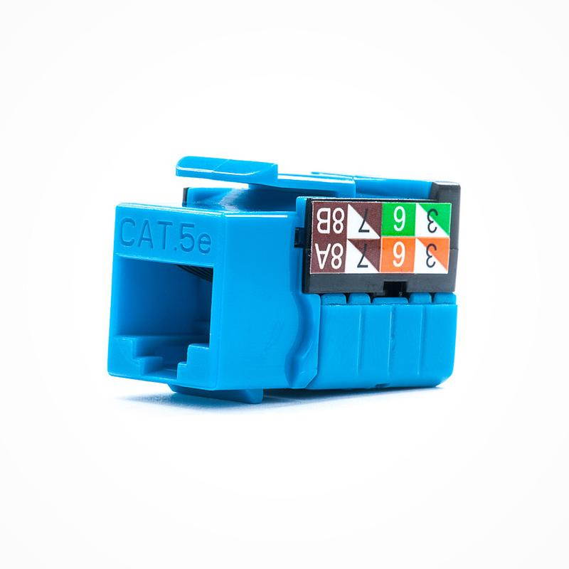 FireFold CAT5E-KJ-BLU Vertical Cable Cat5E Keystone Jack - 110 Style