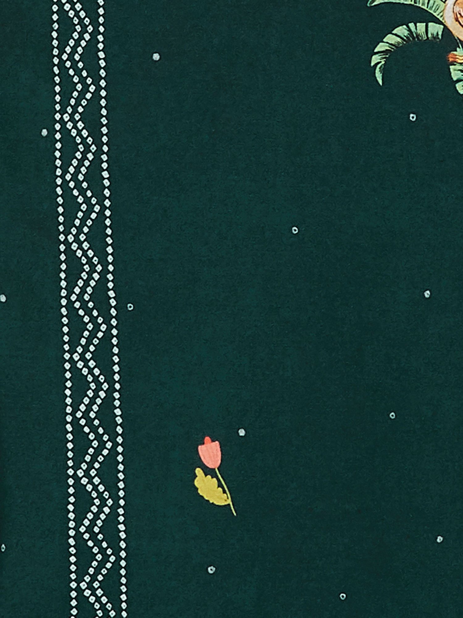 Melange by Lifestyle Emerald Printed Straight Kurta