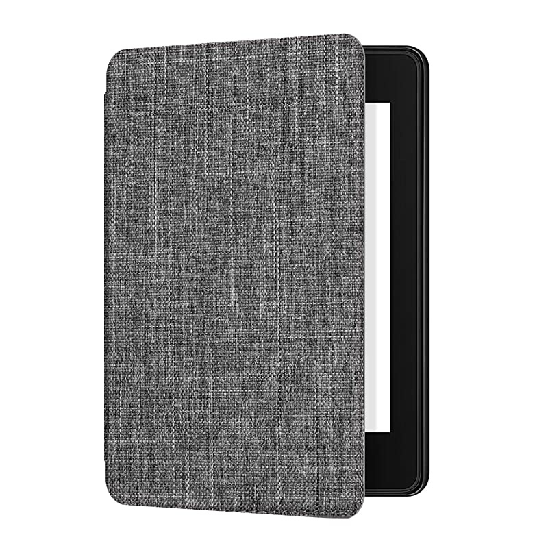 Fabric Case for Kindle Paperwhite 10th 2018 - Thinnest&Lightest Smart Cover with Auto Wake/Sleep - Support Back Cover adsorption(Not fit Kindle 10th 2019 or Kindle oasis3 10th 2019),K10 Grey
