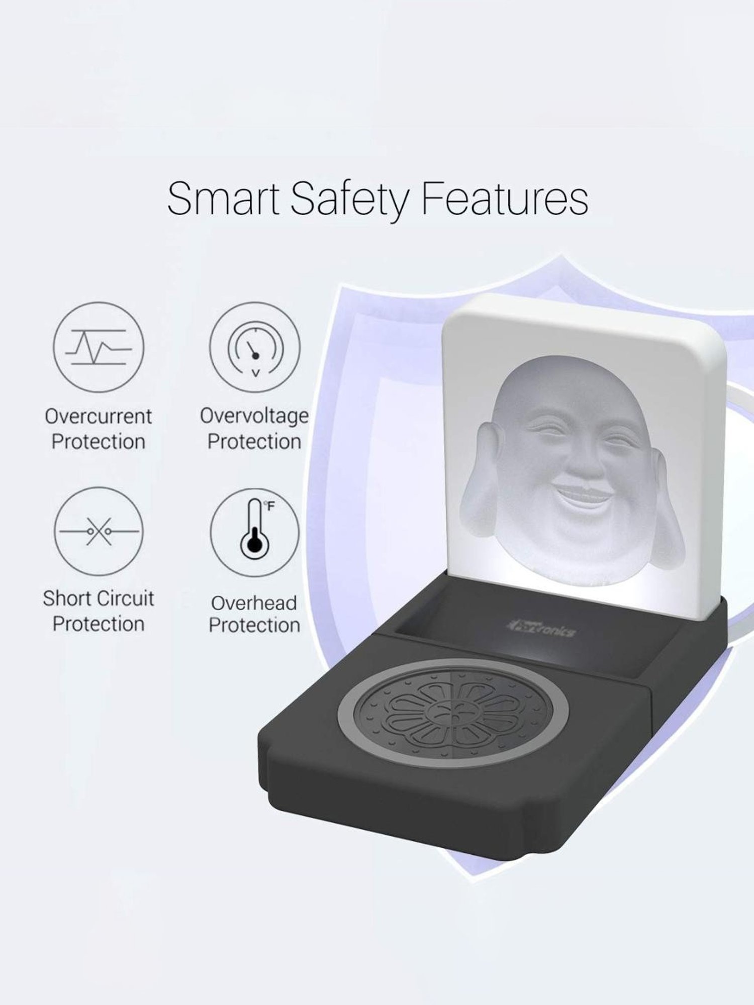 Portronics Charge Bliss POR-1060 Wireless Charger (Black and White)