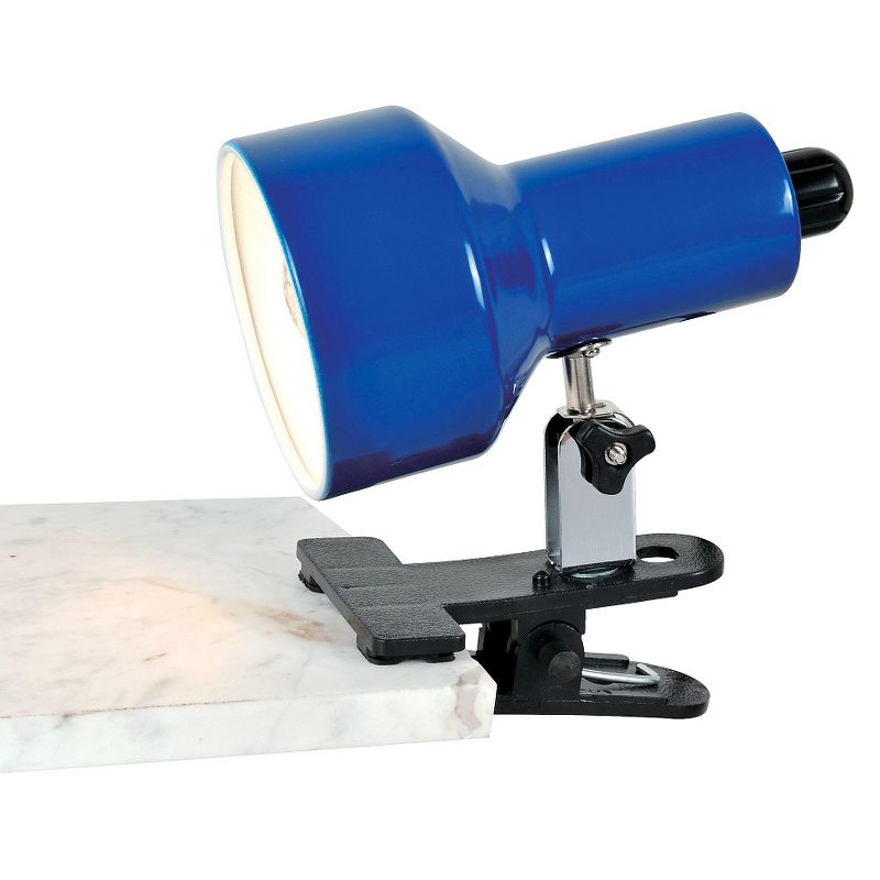 Clip-On II 1 Light Desk Lamp with Blue Shade - Lite Source