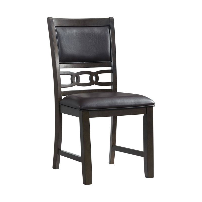 Set of 2 Taylor Standard Height Faux Leather Side Chair Set Walnut - Picket House Furnishings