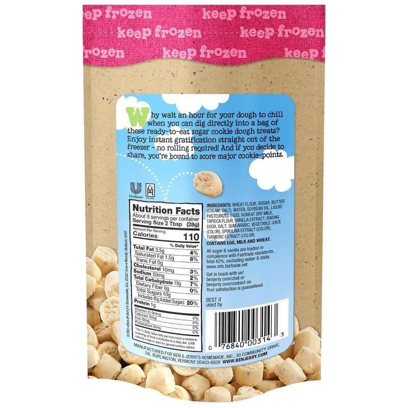 Ben & Jerry's Frozen Sugar Cookie Dough Chunks - 8oz