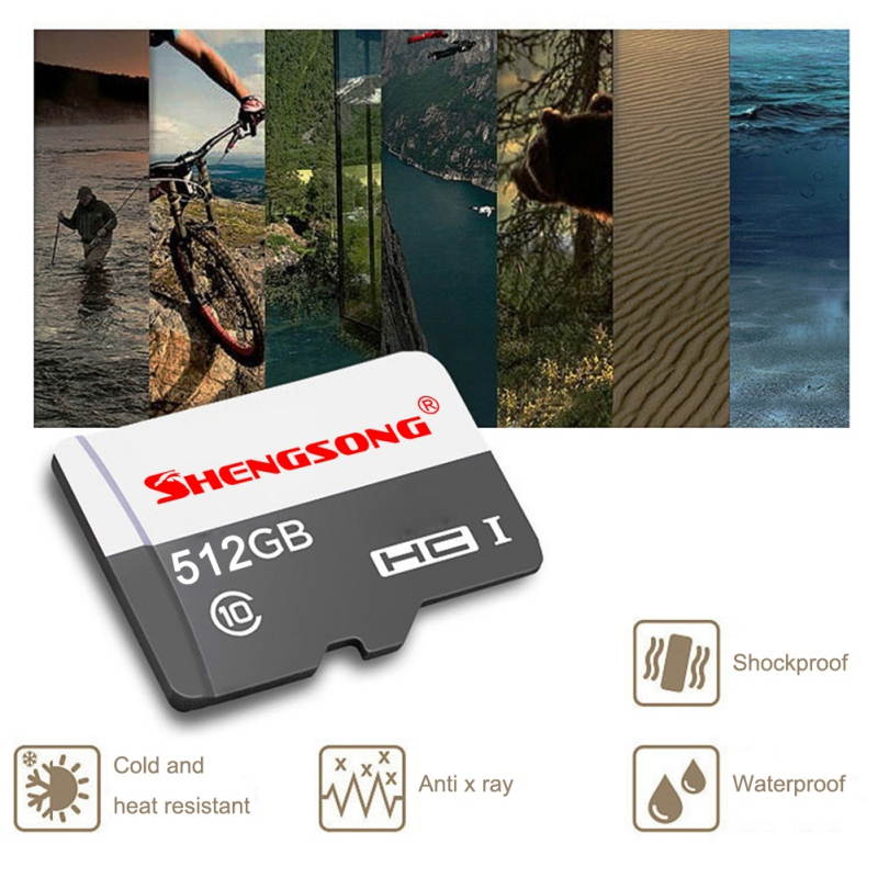 512GB Micro SD Card with Adapter SD Memory Cards (Class 10 High Speed) for Camera, TF Memory Card for Phone Computer Game Console, Dash Cam, Camcorder, GPS, Surveillance, e-Reader, Drone(512gb)