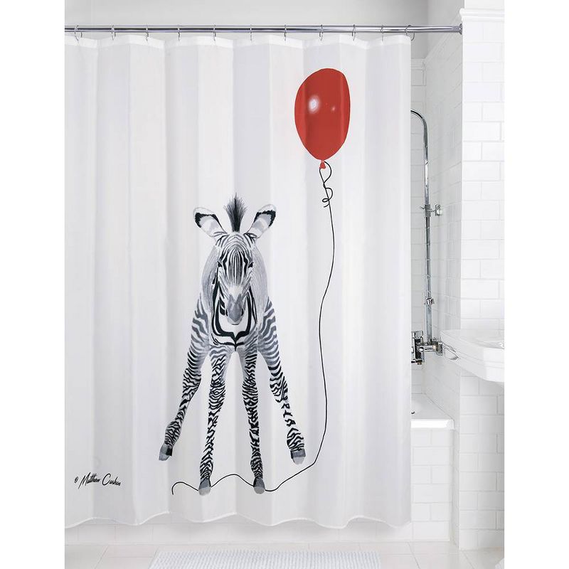 Zebra with Balloon Shower Curtain - Allure Home Creation