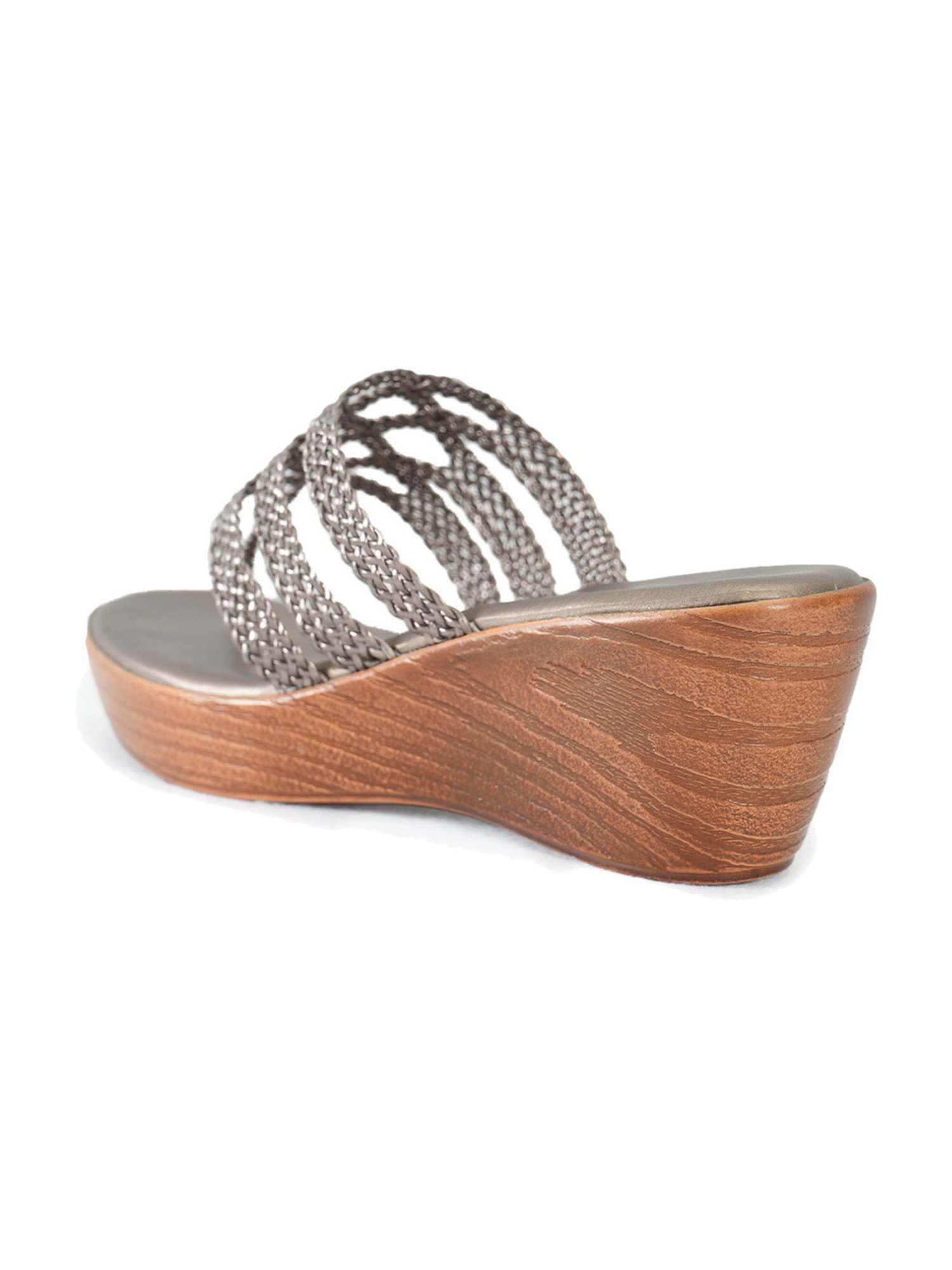 Pelle Albero Women's Metallic T-Strap Wedges