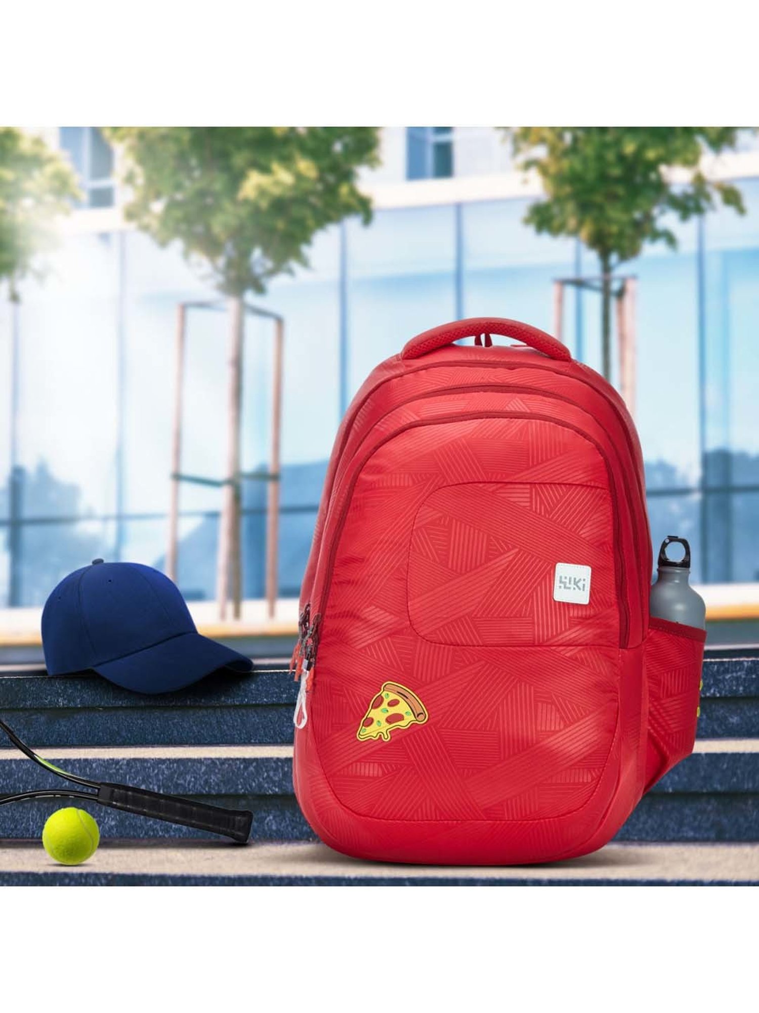 Wiki 47.5 Ltrs Red Medium Laptop Backpack