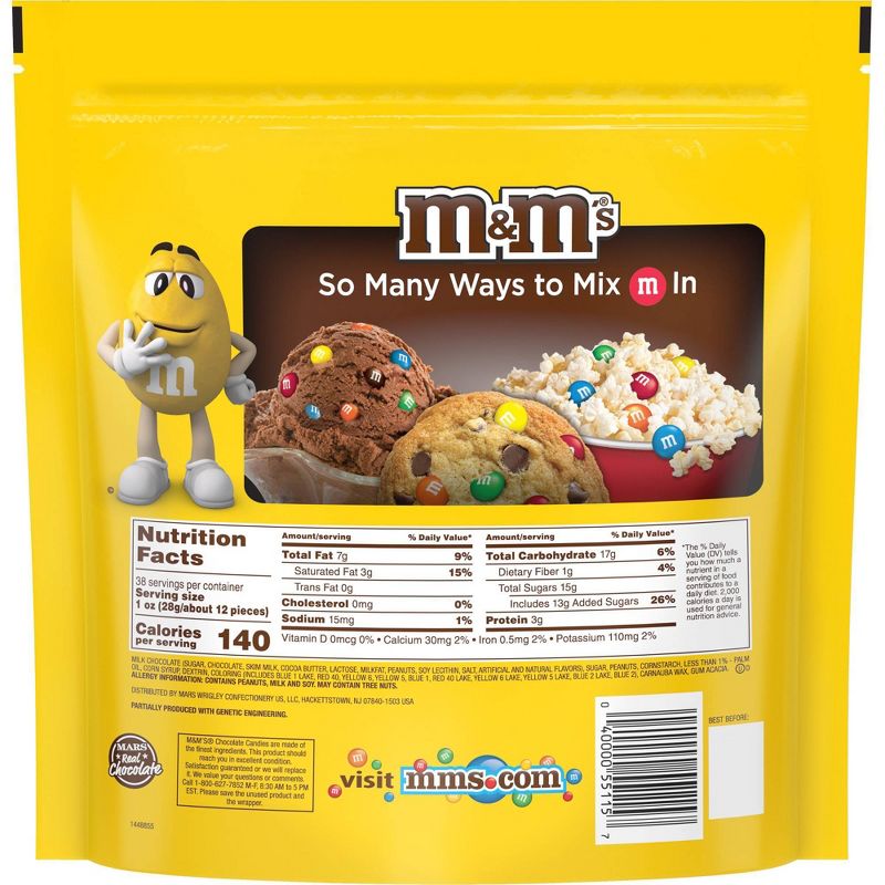 M&M's Party Size Peanut Chocolate Candies - 38oz