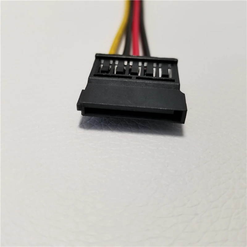 4Pin FDD Floppy Male to 15Pin SATA Female Adapter Converter Hard Drive Power Cable 20cm