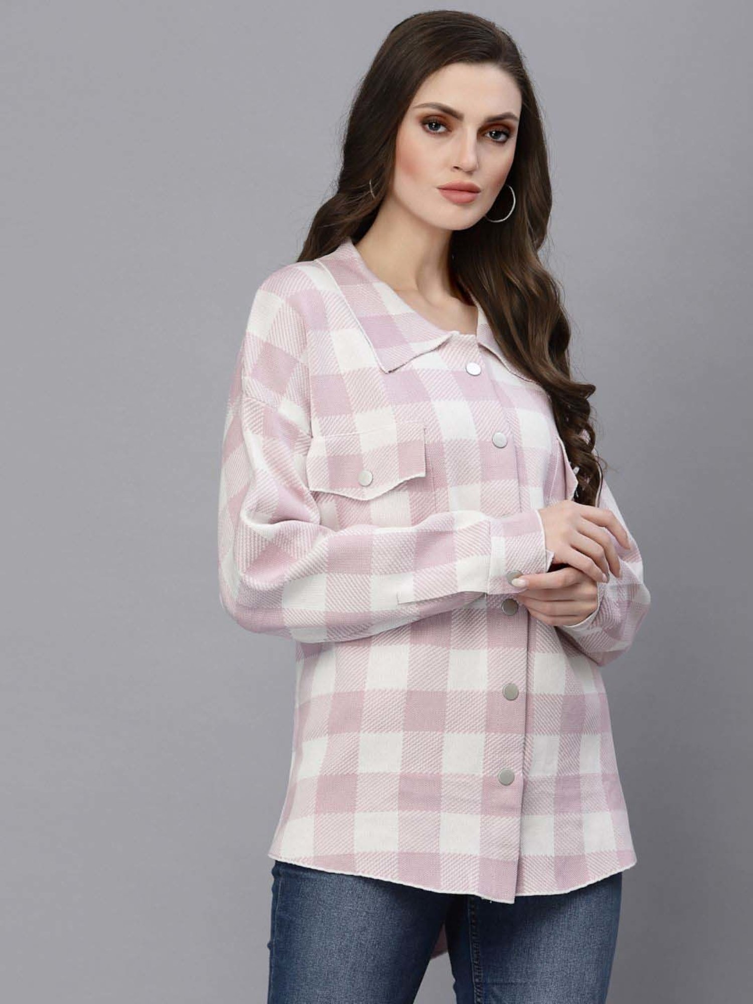 Mafadeny Lilac Chequered Shirt