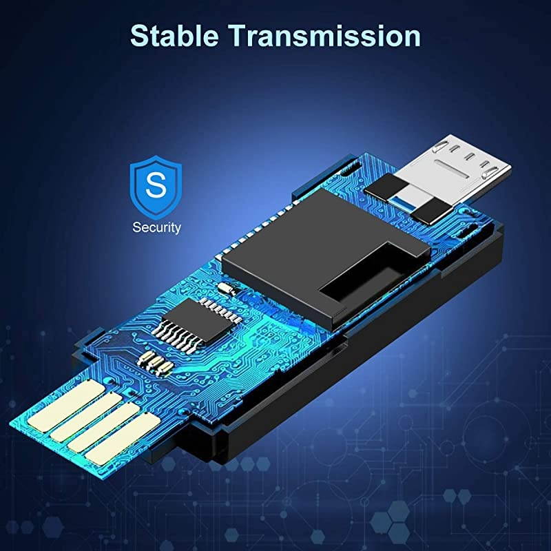 Card Reader,USB Type C Micro USB Card Reader USB 2.0 Adapter Memory Card Reader for MMC, XC,HC,,RS-MMC, Micro , Micro XC,Micro HC Card for Android Smartphone, MacBook and PC Laptop