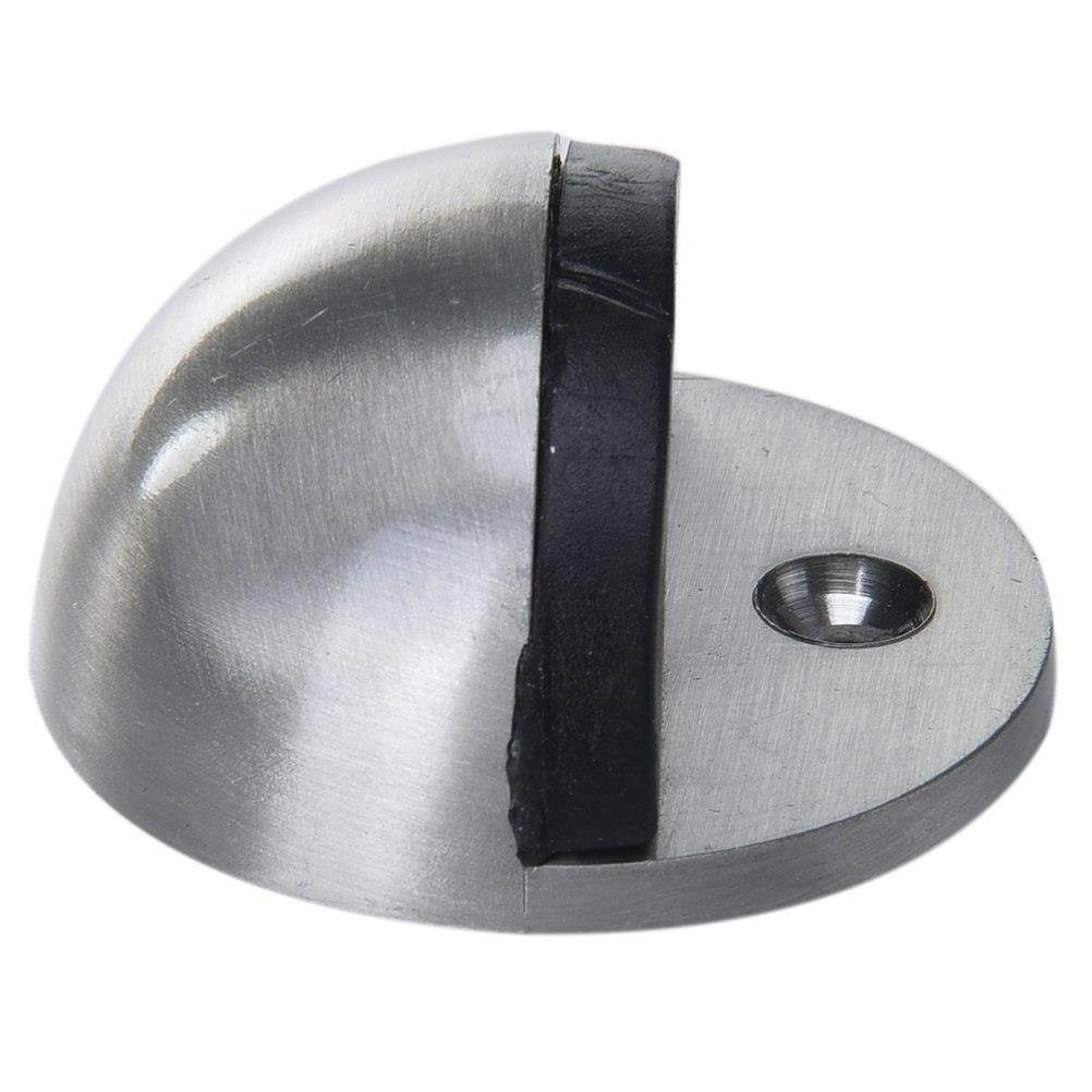 1PCS 43mm Dia Casting Floor-mounted Door Stops APS Zinc alloy Satin Chrome Half Moon Door Stopper Wood Door Holder