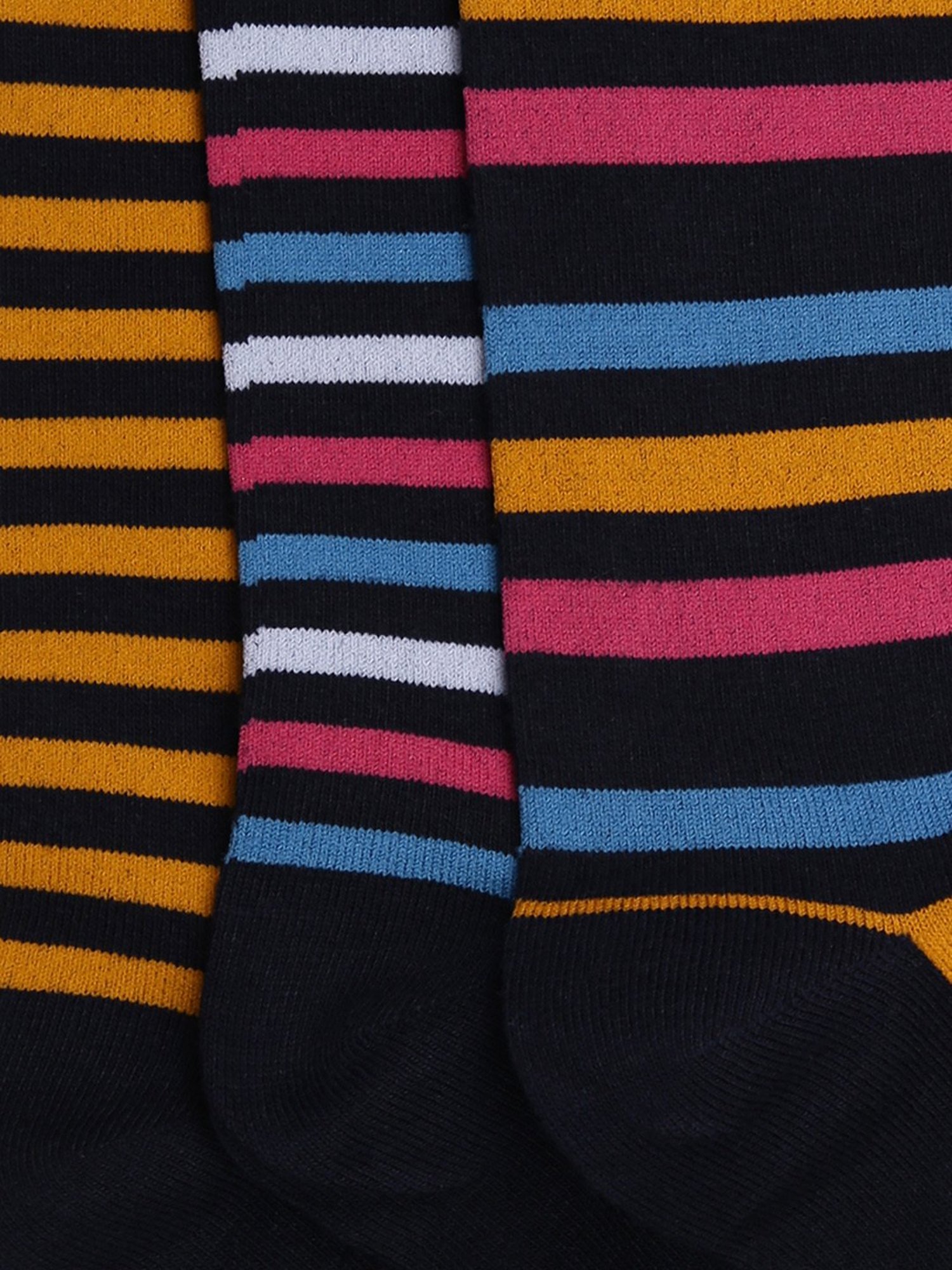 Sokker Multicolor Cotton Striped Socks - Set of 3