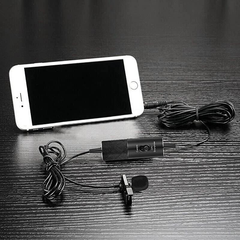 Lavalier Microphone  Professional Clipon Lapel Mic Omnidirectional Condenser Lavalier Microphone with 6M19FT Cord for CameraSmartphone