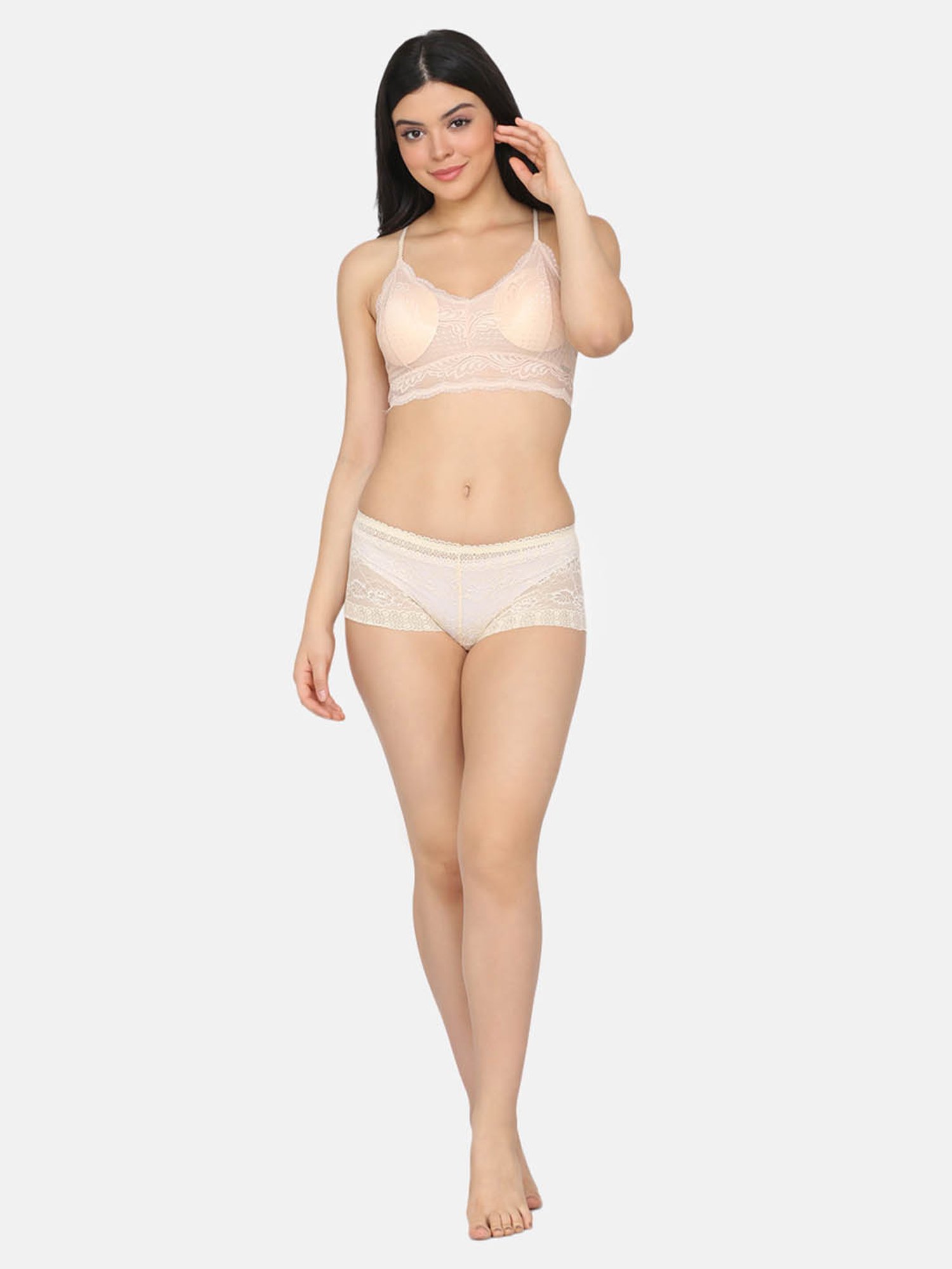 Da Intimo Beige Non Wired Padded Bralette