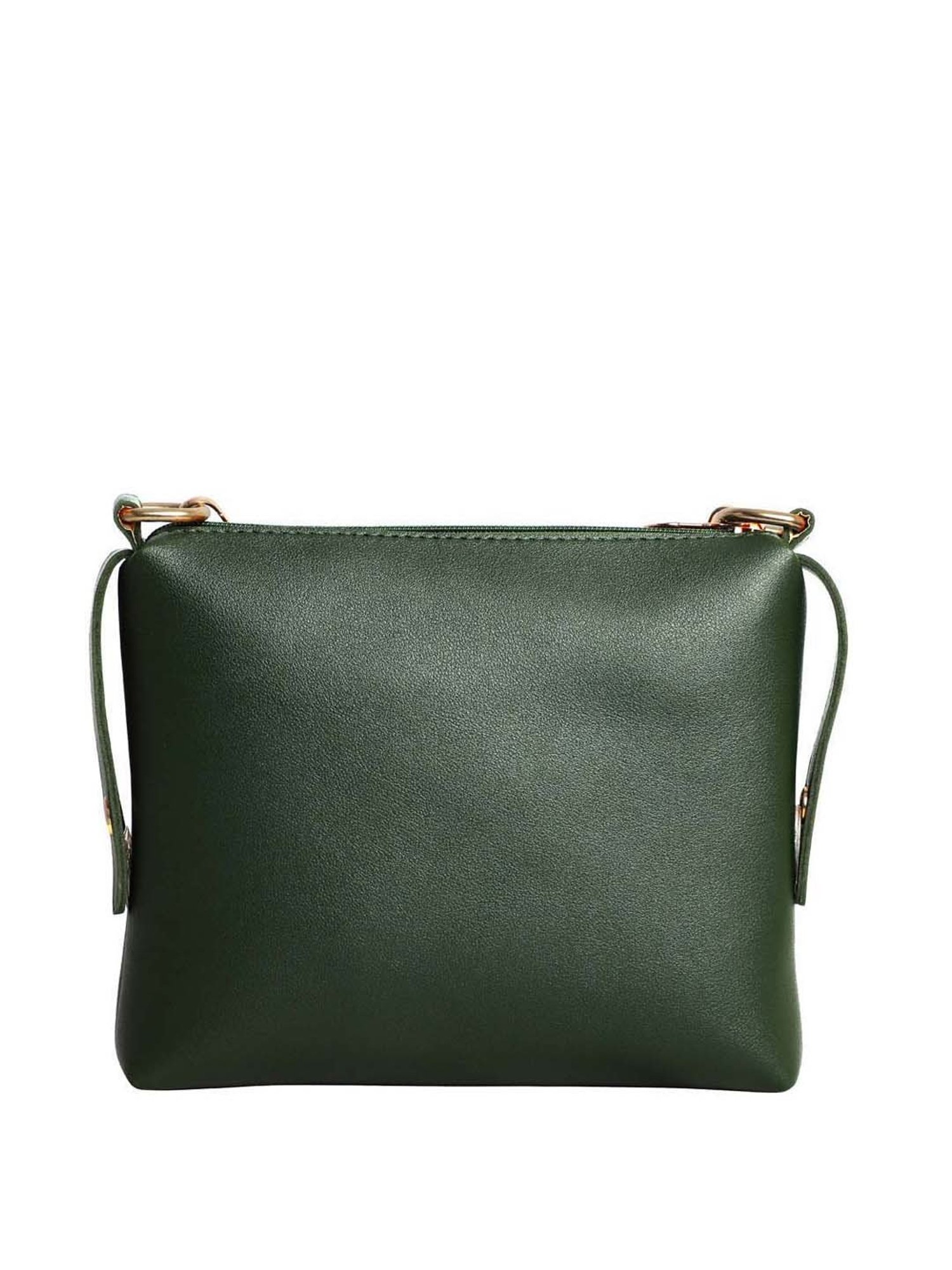 Bagsy Malone Green Solid Medium Sling Handbag