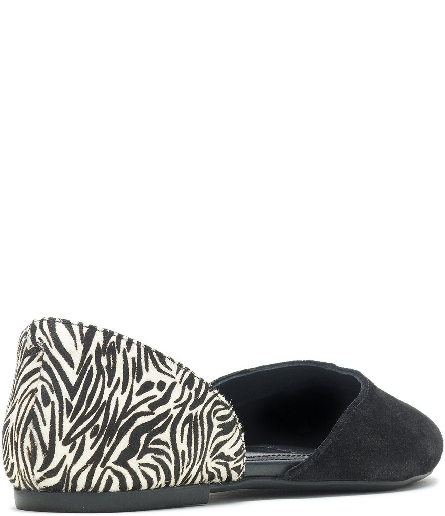 Hush Puppies Sadie d'Orsay Zebra Print Faux Calf Hair Suede Flats