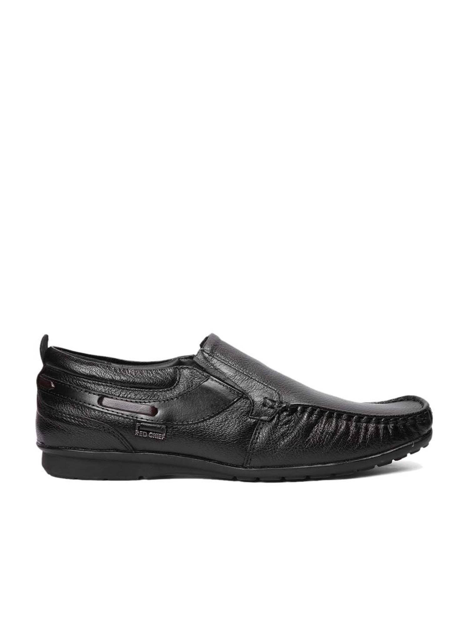 Red Chief Men's Black Formal Slip-Ons