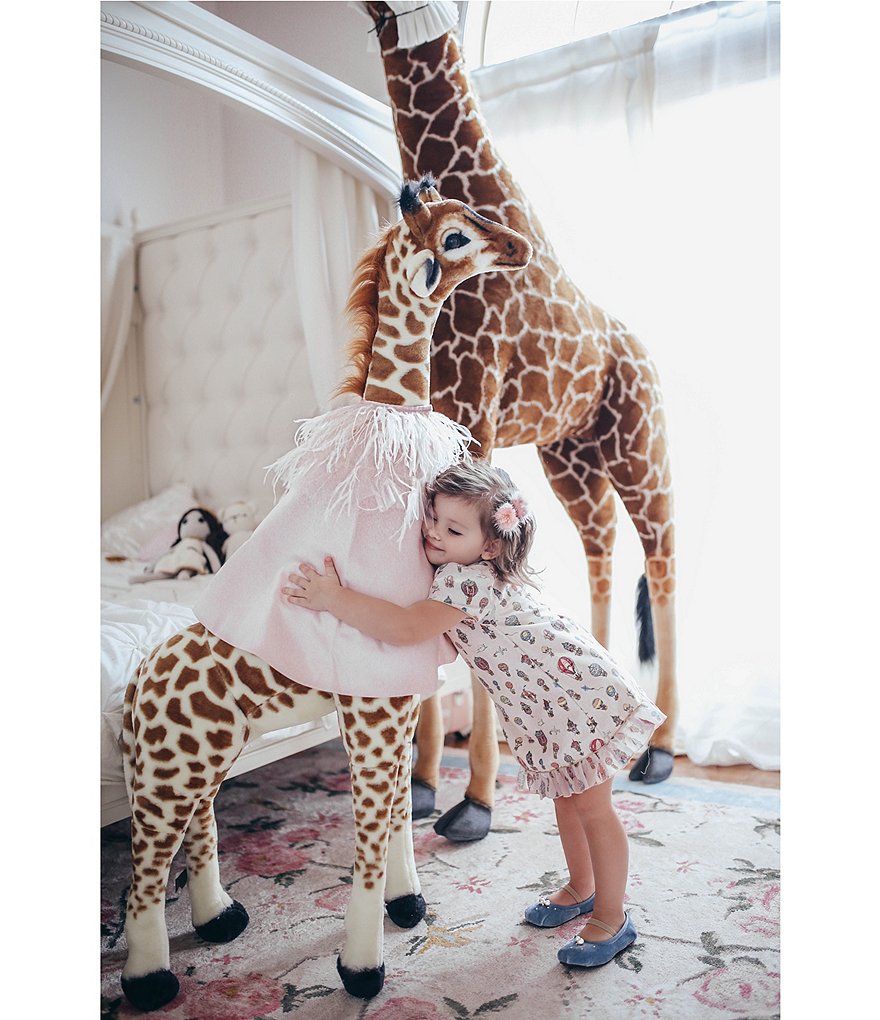 Atelier Choux Paris Toddler Girls 2-5 Hot Air Balloons Velour Party Dress