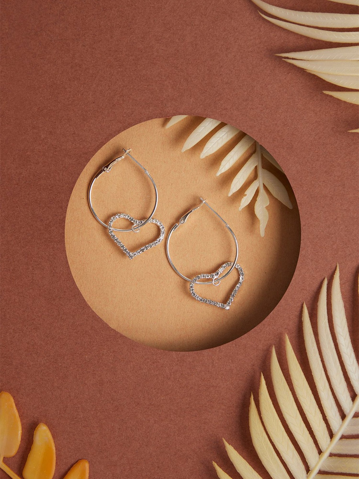 Prita by Priyaasi Sparking Hoop Earrings - Set of 2