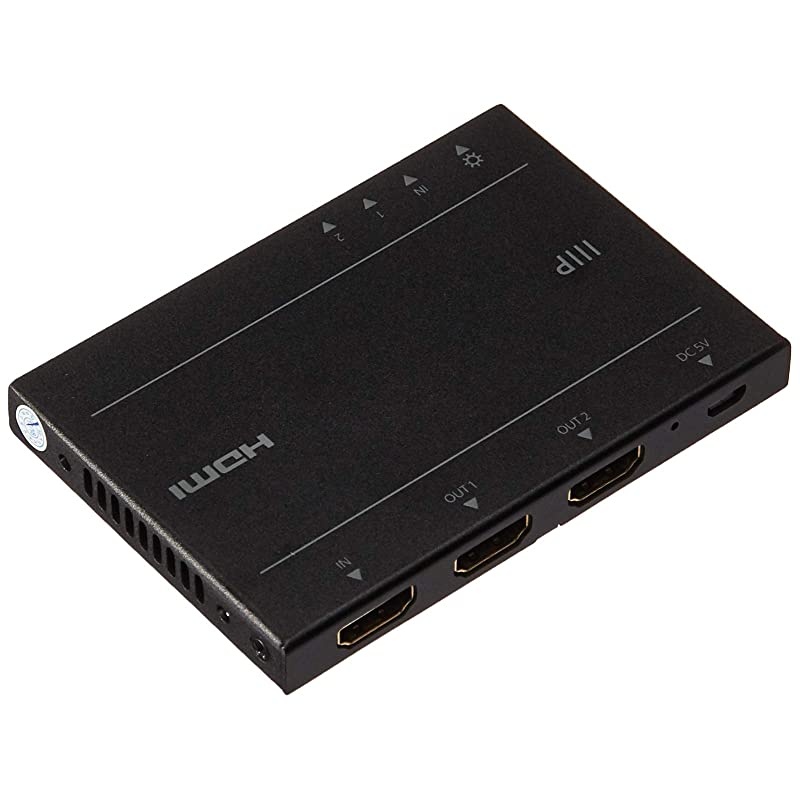 Blackbird 4K Pro 1x2 Ultra Slim HDMI Splitter - 2 Simultaneous HDMI Outputs, HDR, 18Gbps, 4K 60Hz, YCbCr 4:4:4, HDCP 2.2 (Compatible with PS4/5 Xbox Apple TV Fire Stick Roku Blu-Ray Player)