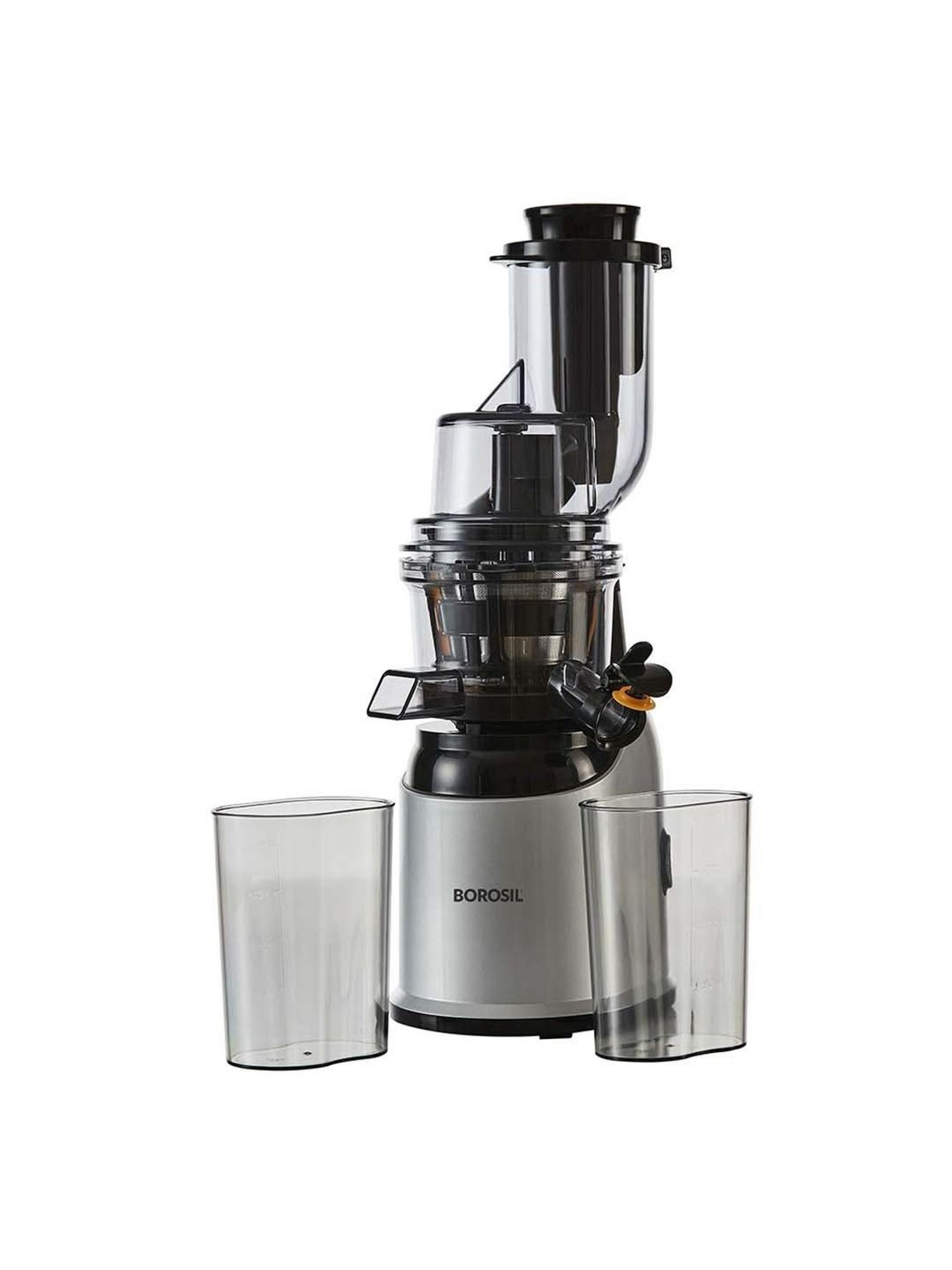 Borosil Health Pro Silver Plastic 200W Cold Press Slow Juicer