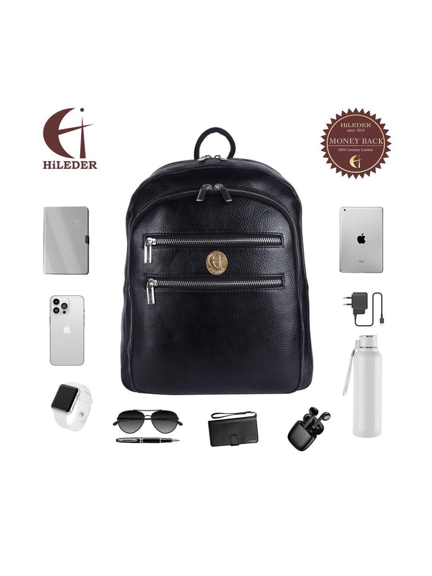 HiLEDER 15.9 Ltrs Black Large Laptop Backpack