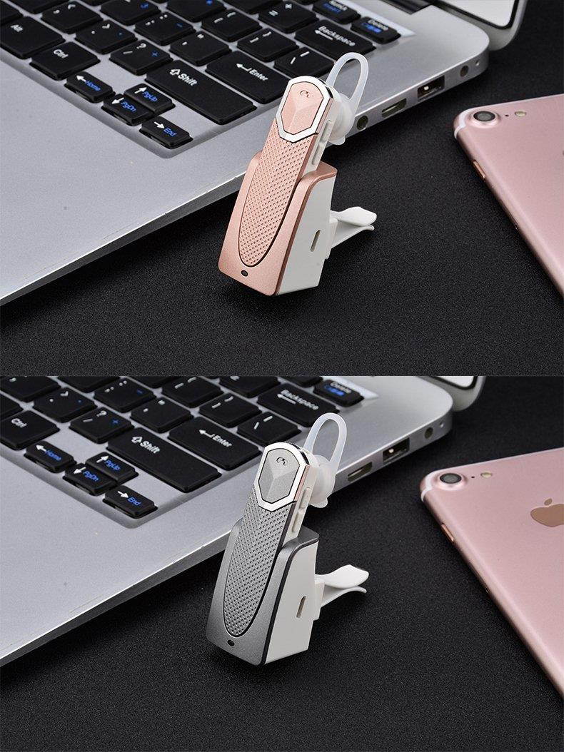 Fineblue FT-9 Bluetooth Wireless Headset Stereo Intelligent In-Vehicle Earphone For iPhone Samsung - White