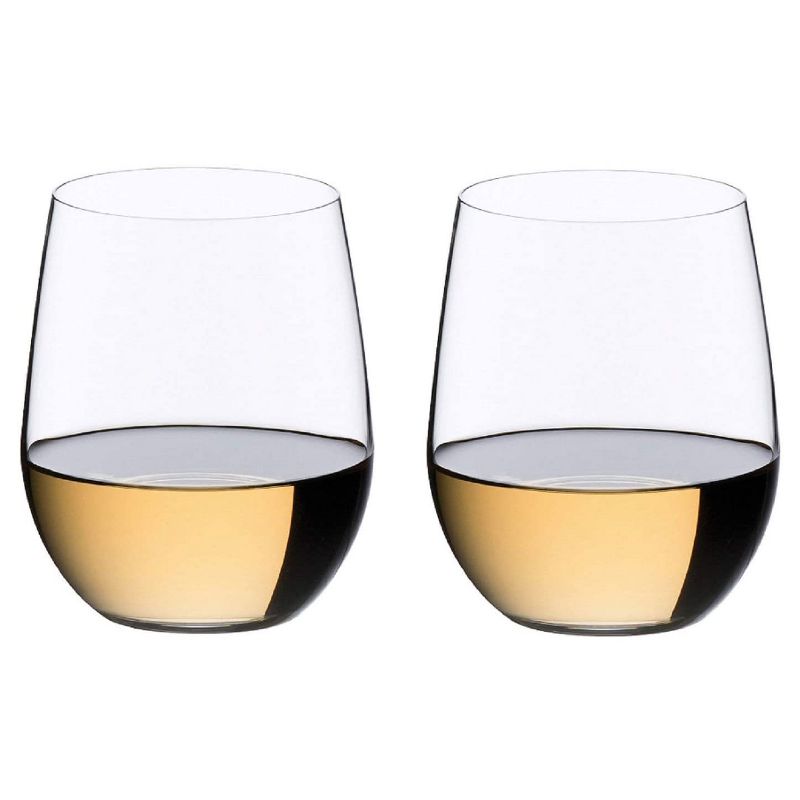 Riedel 0414/05 O Wine Collection Chardonnay/Viognier Stemless Fine Crystal Tumbler Drinking Glass Set, 11.3 Ounces, (2 Pack)