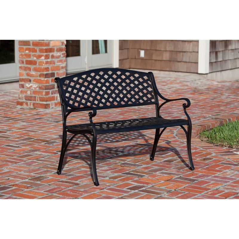 Antique Bronze Cast Aluminum Patio Bench - Fire Sense