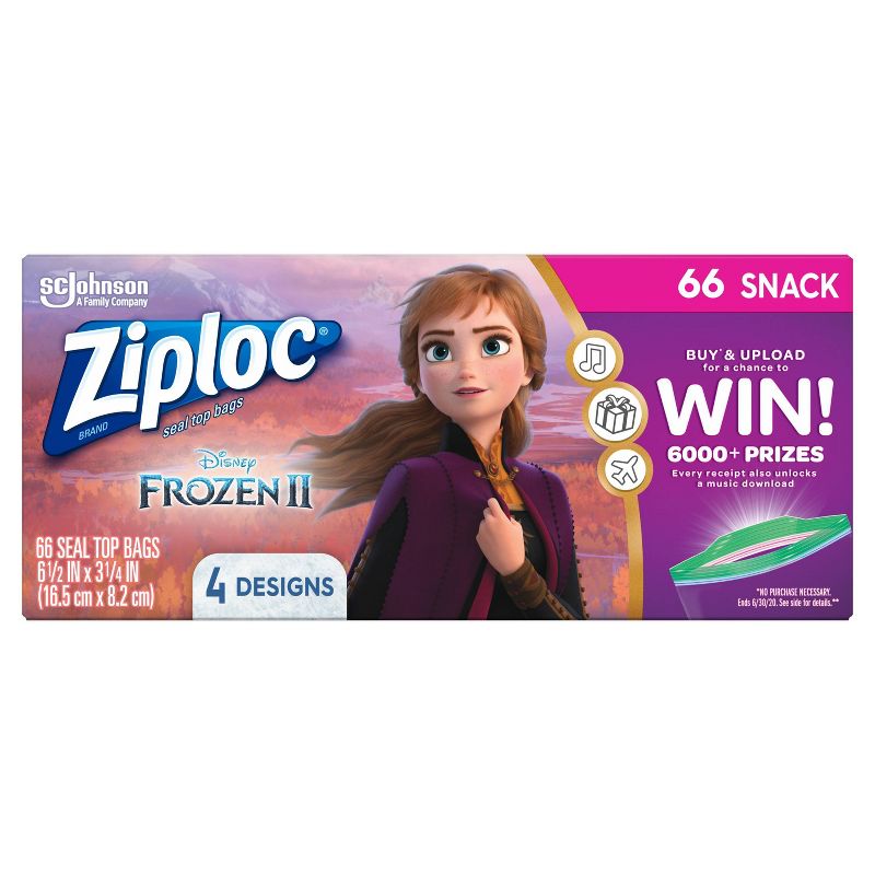 Ziploc Brand Snack Bags - Disney's Frozen 2 - 66ct