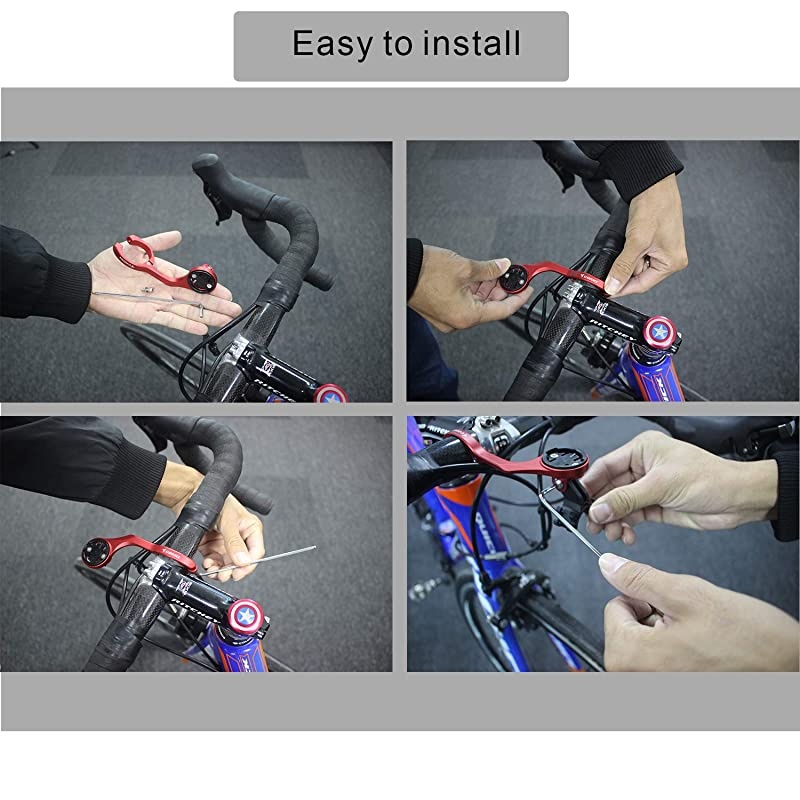 Bike Out-Front Mount for Garmin GPS Cycling Edge 130 520 530 830 1030 Compatible with 31.8mm/25.4mm Bicycle Handlebar