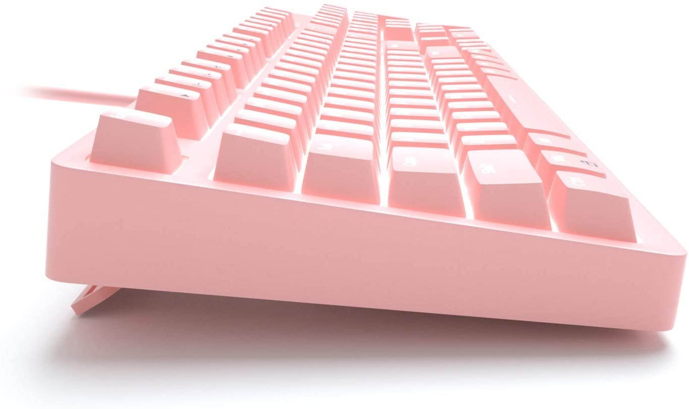Detachable Keycap Gaming Keyboard,DIY Armor Backlight Splash-Proof Mechanical Keyboard for Computer PC Laptop Game(Pink Red Switches)