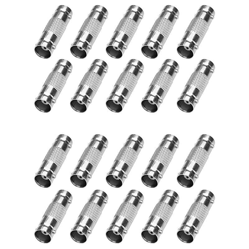 BNC Connectors 50 Pcs BNC Barrel connectors BNC Female to Female Straight Coupler Adapter for CCTV Camera Survelliance System